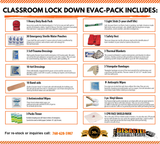 Classroom Emergency Lockdown and Earthquake Evacuation Kit