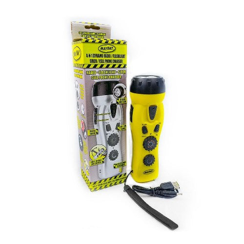 Duronic Hurricane 4 in 1 Rechargeable, Hand Crank, Self-Powered, Dynamo  Flashlight, Torch, Lamp, Lantern - USB Charging Function